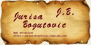 Juriša Bogutović vizit kartica